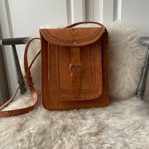 Leather crossbody purse